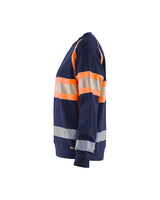 Blaklader Women's Hi-Vis Sweatshirt 3409 #colour_navy-blue-orange