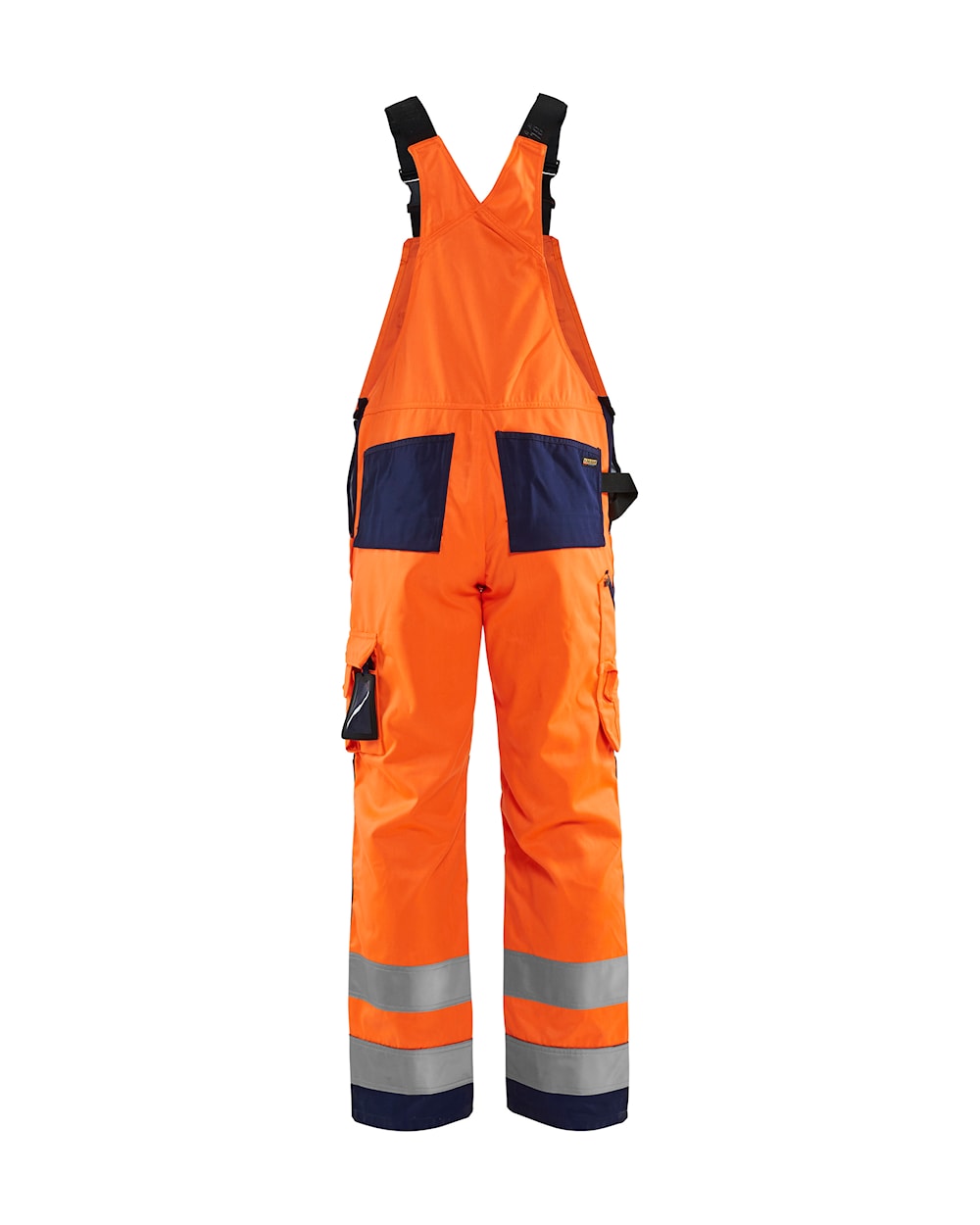 Blaklader Hi-Vis Bib Trousers 2660 - Orange/Navy Blue