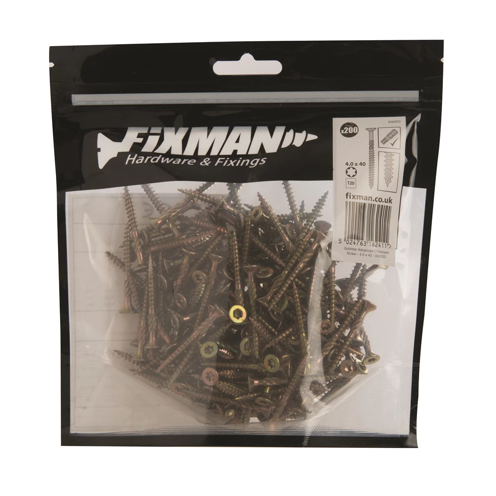 Fixman Goldstar Advanced Screws