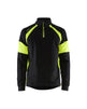 Blaklader Sweatshirt with Hi-Vis Panels 3550 #colour_black-hi-vis-yellow