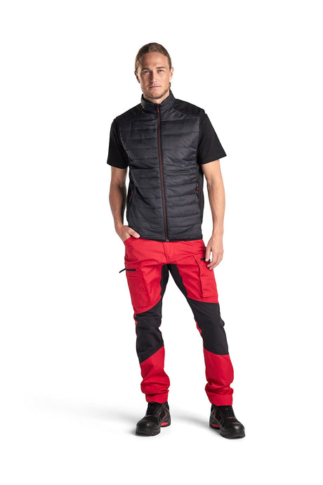 Blaklader Vest Warm-Lined 3863 #colour_black-red