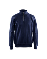 Blaklader Sweatshirt with Half Zip 3369 #colour_navy-blue