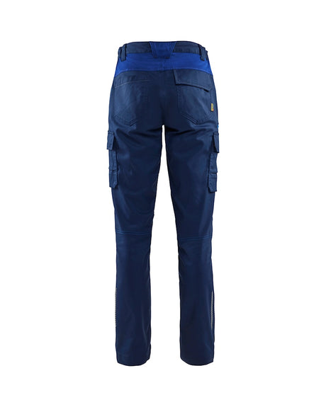 Blaklader Women's Industry Trousers Stretch 7144 #colour_navy-blue-cornflower-blue