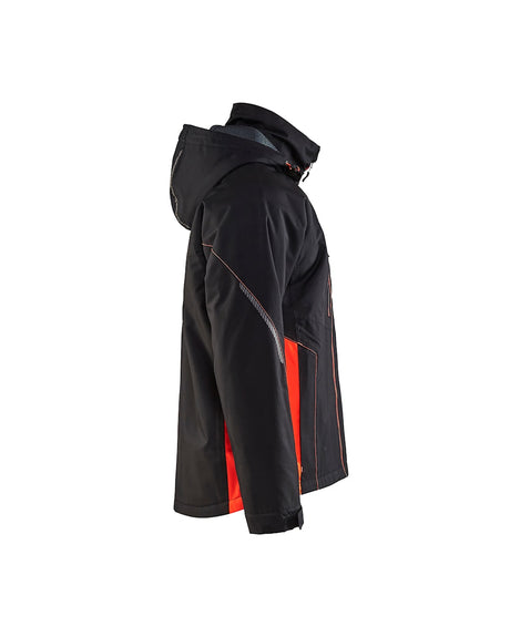 Blaklader Lightweight Lined Functional Jacket 4890 #colour_black-red-hi-vis