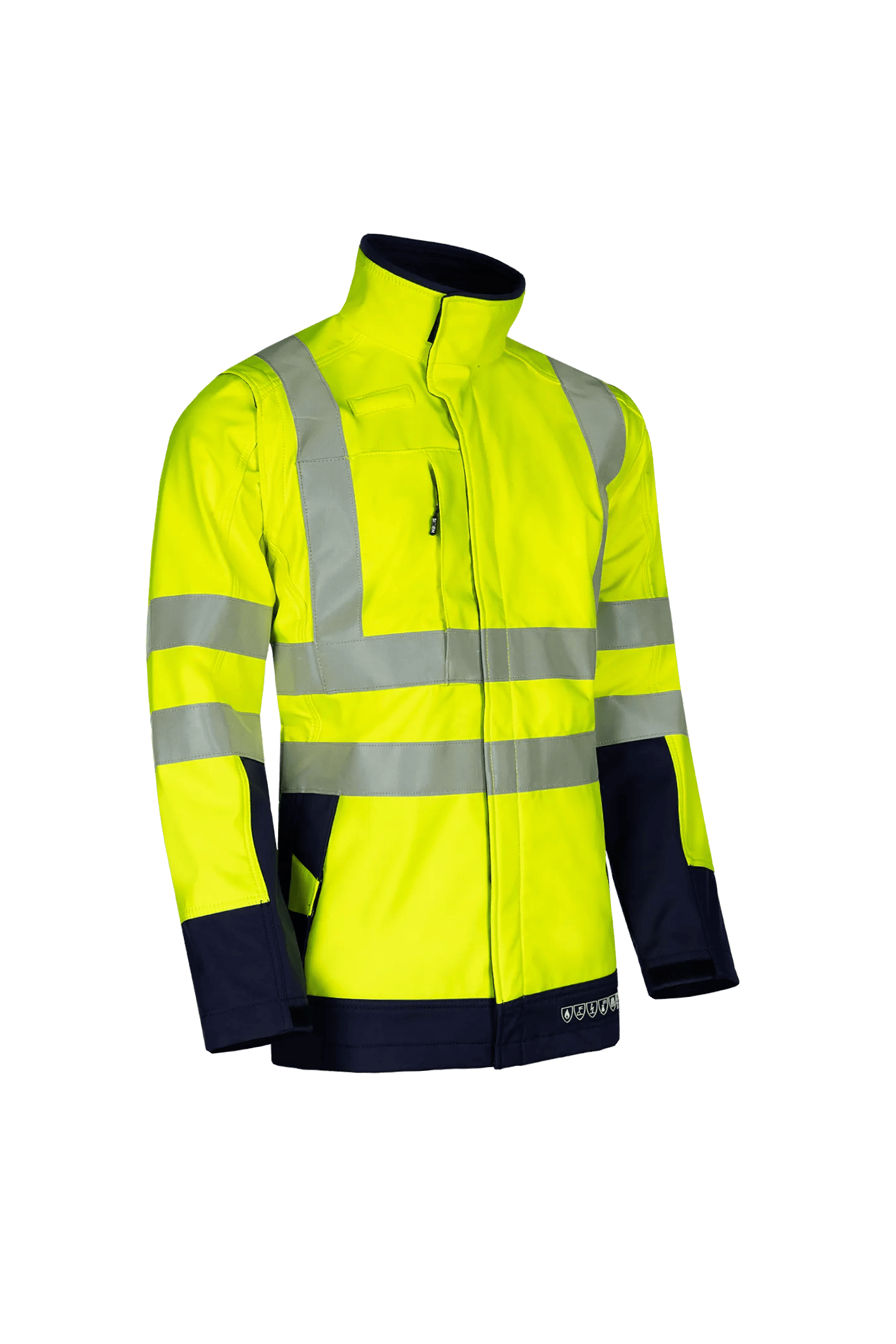Sioen Heatherton Flame Retardant Anti-Static Hi-Vis Softshell With Detachable Sleeves