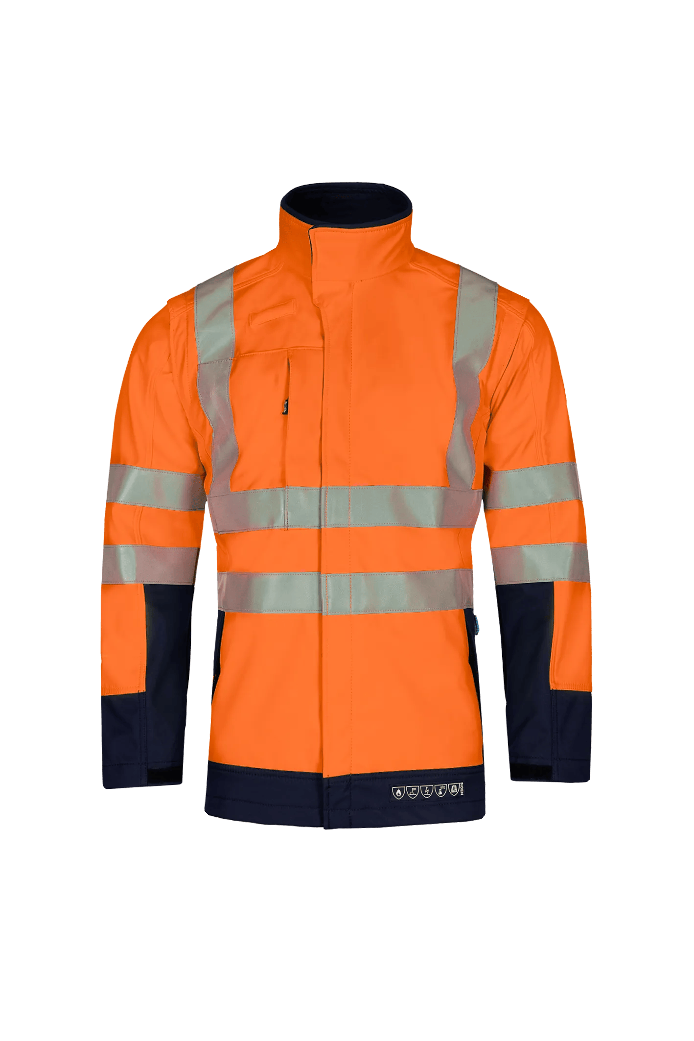 Sioen Heatherton Flame Retardant Anti-Static Hi-Vis Softshell With Detachable Sleeves