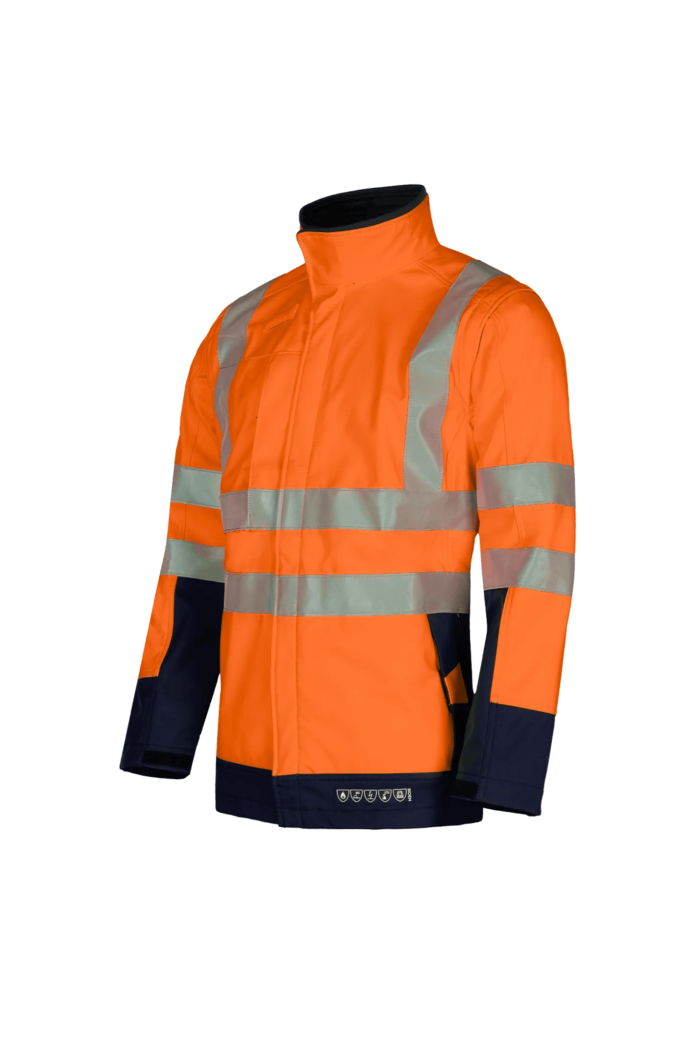 Sioen Heatherton Flame Retardant Anti-Static Hi-Vis Softshell With Detachable Sleeves