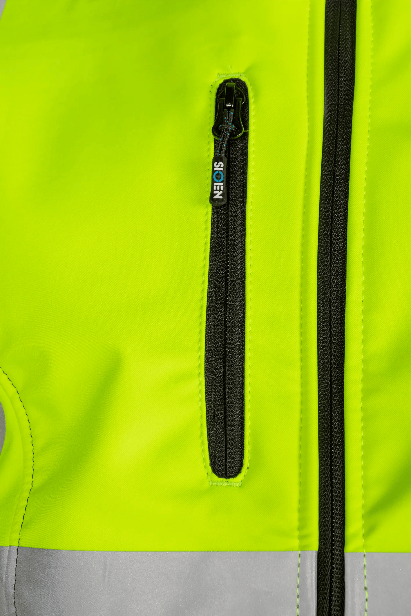 Sioen Fuller Laminated Hi-Vis Softshell Jacket With Detachable Hood