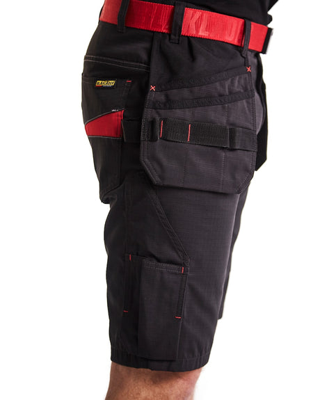 Blaklader Service Shorts with Nailpockets 1494 #colour_black-red