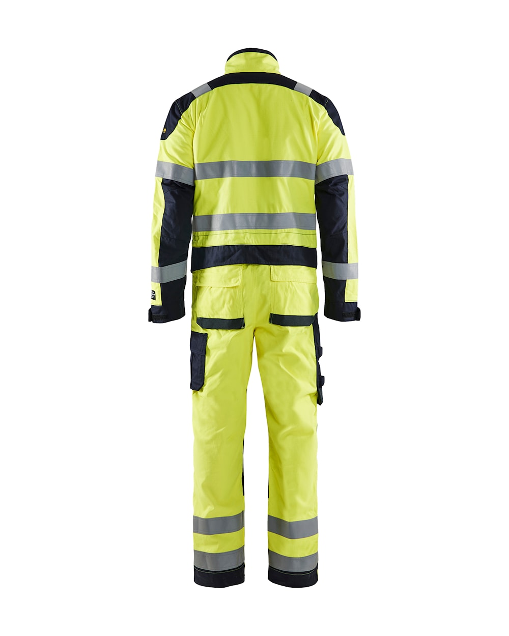 Blaklader Multinorm Inherent Overalls 6089 #colour_hi-vis-yellow-navy-blue