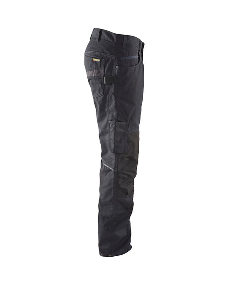 Blaklader Service Trousers with Stretch 1495 #colour_black-dark-grey