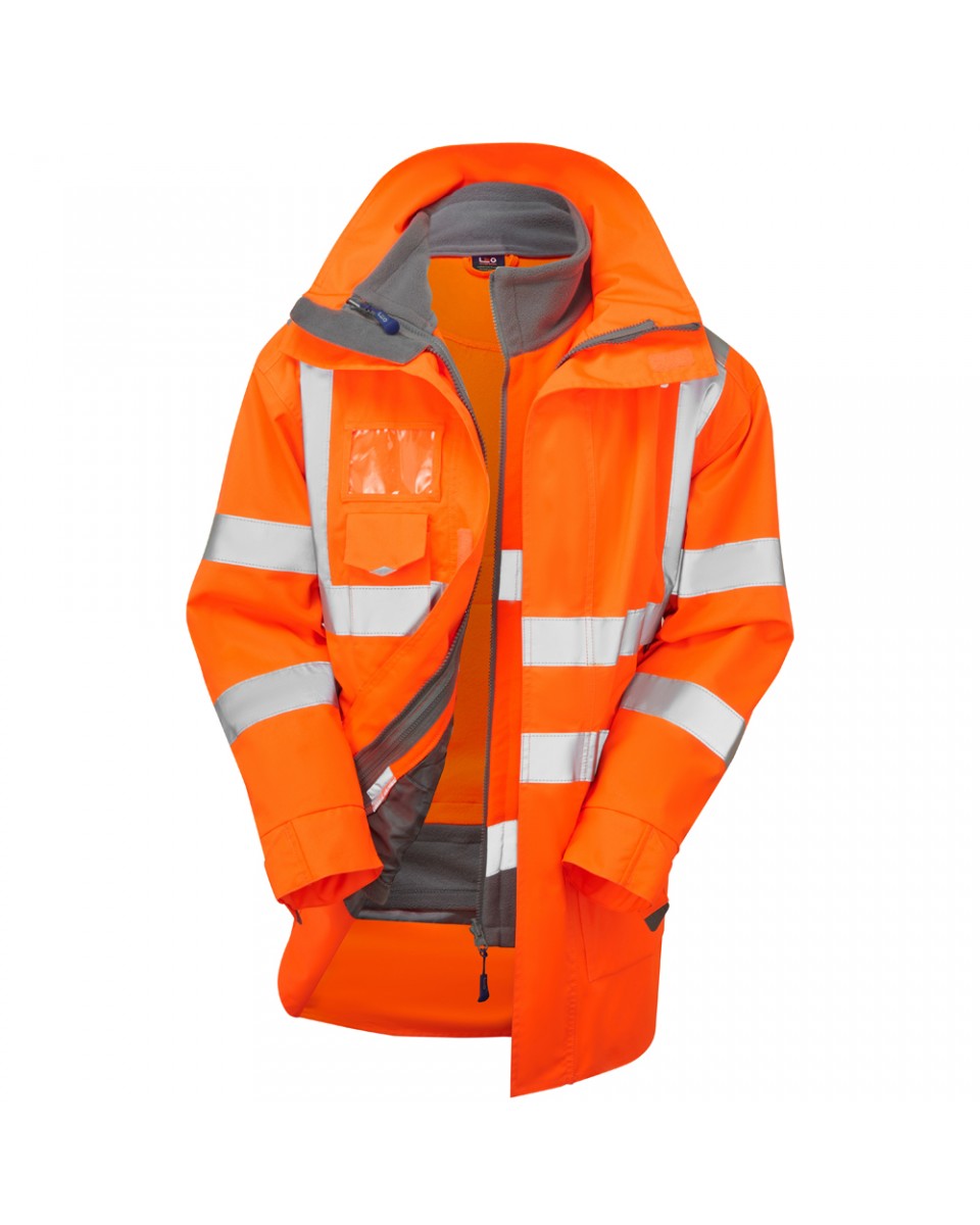 Leo Workwear CLOVELLY + HARTLAND Leo 3-in-1 Anorak + Fleece Jacket