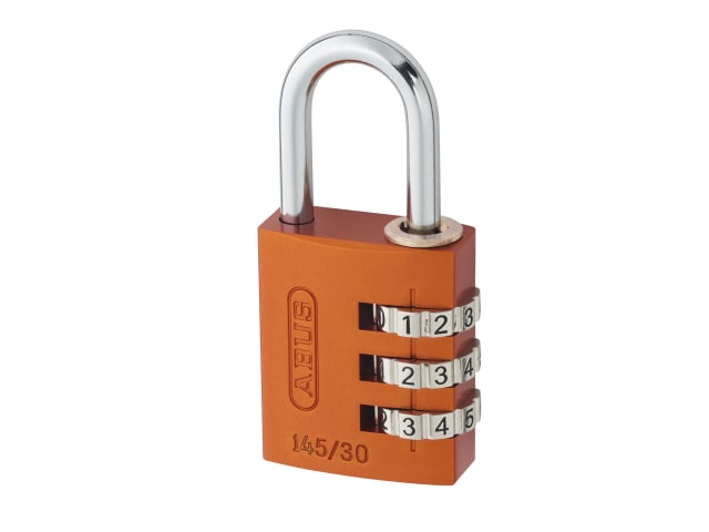 ABUS Mechanical 145/30 30mm Aluminium Combination Padlock Orange 46579