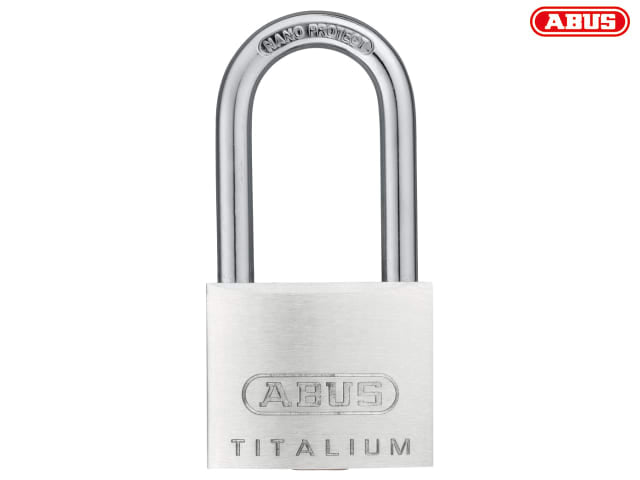 ABUS Mechanical 64TI/40mm TITALIUM Padlock 40mm Long Shackle Carded