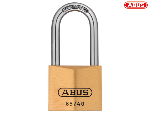 ABUS Mechanical 85/40mm Brass Padlock 40mm Long Shackle