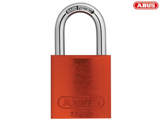 ABUS Mechanical 72/40mm Aluminium Padlock Orange Keyed Alike TT02767