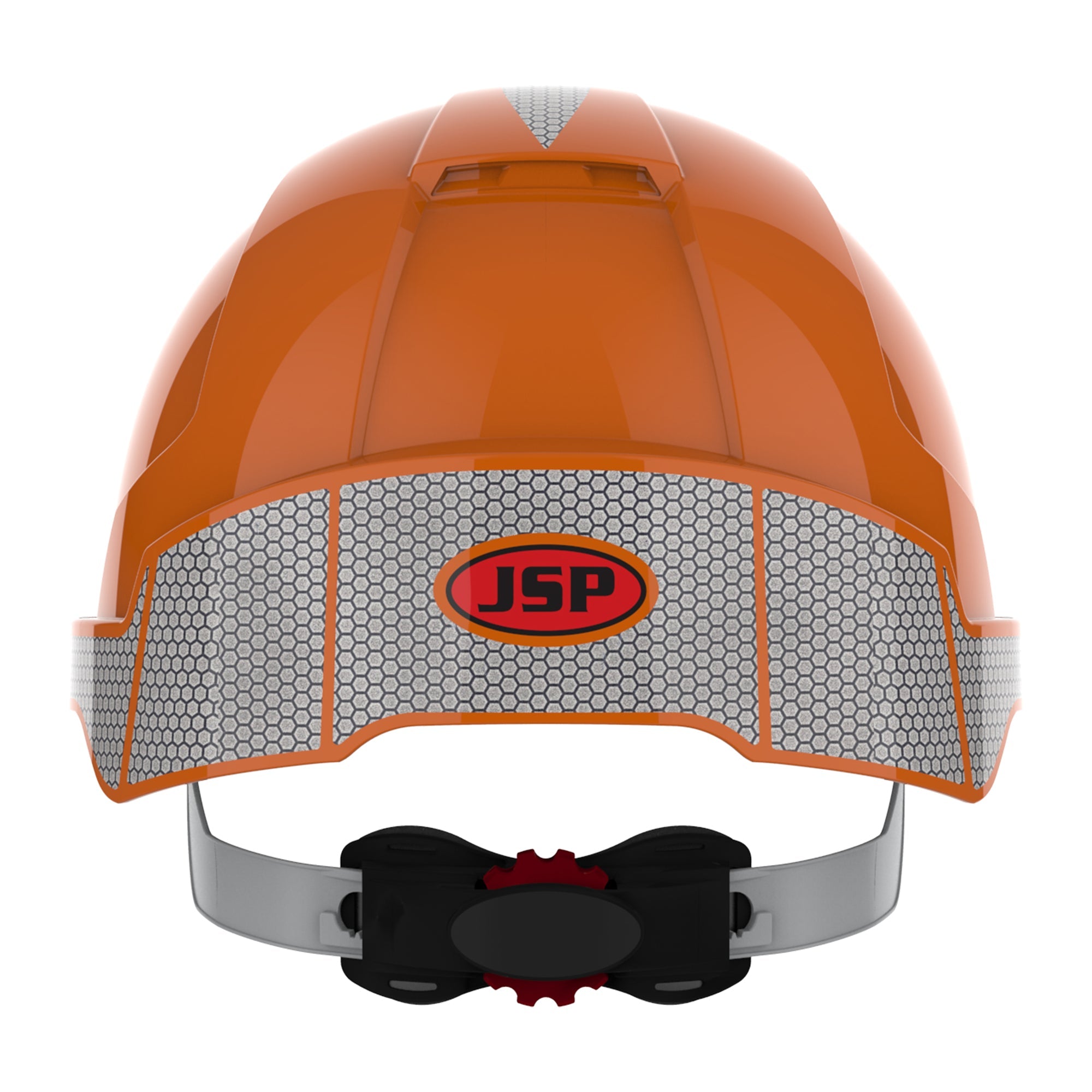 JSP EVOLite Safety Helmet with CR2 Decals and ID Badge Holder / Lamp Bracket - Orange