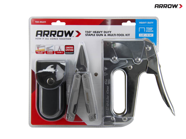 Arrow AT50 Staple Gun with FREE Multi Tool