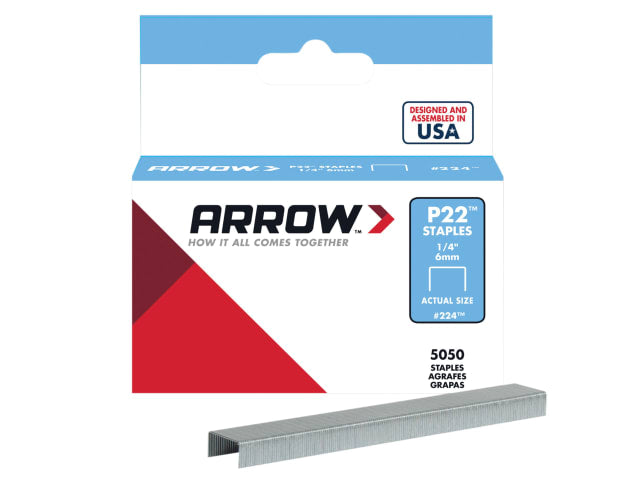 Arrow P22 Staples 6mm (1/4in) (Box 5050)