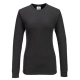 Portwest Women's Thermal T-Shirt Long Sleeve #colour_black