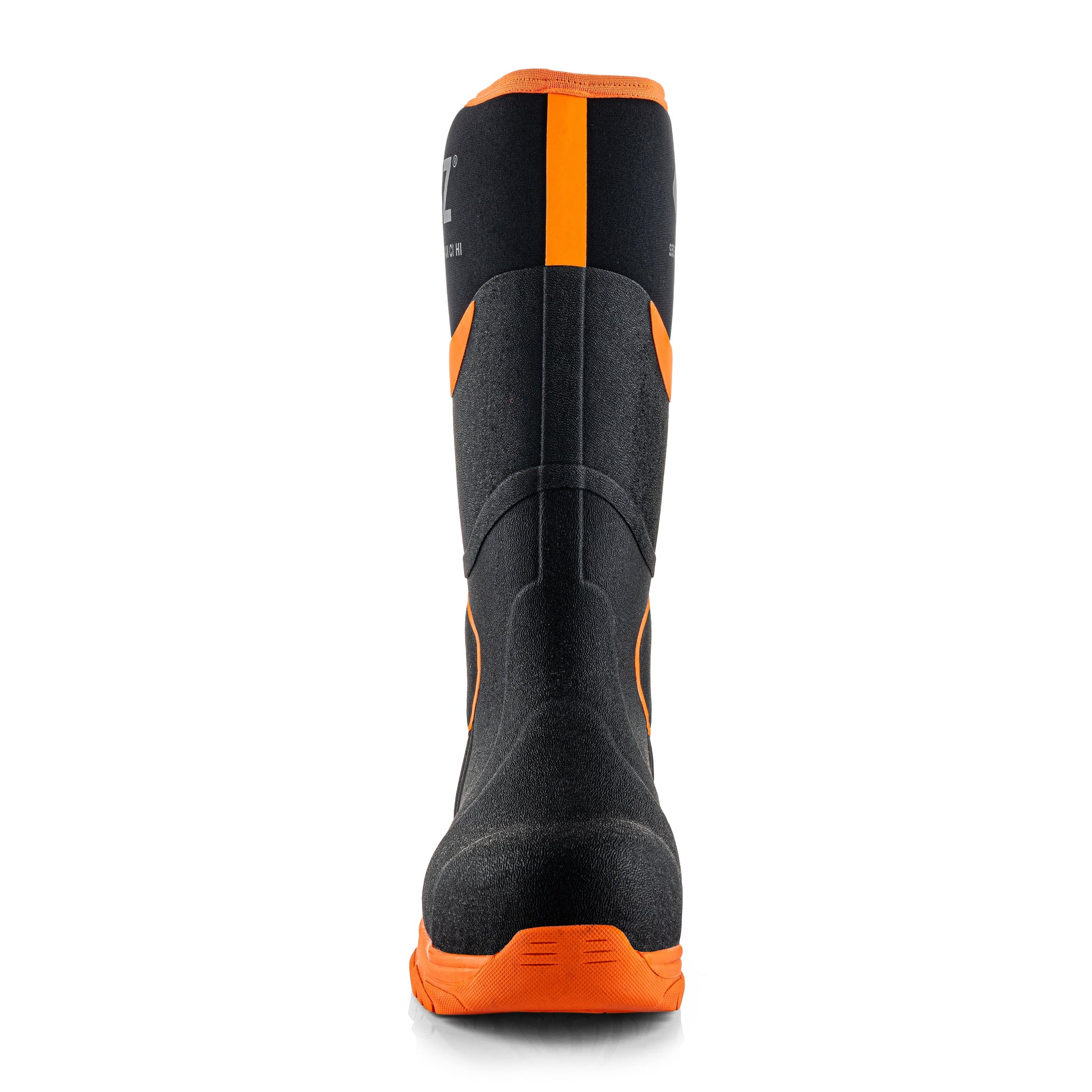 BBZ8000 Safety Wellington Boot - Black HI Vis Orange