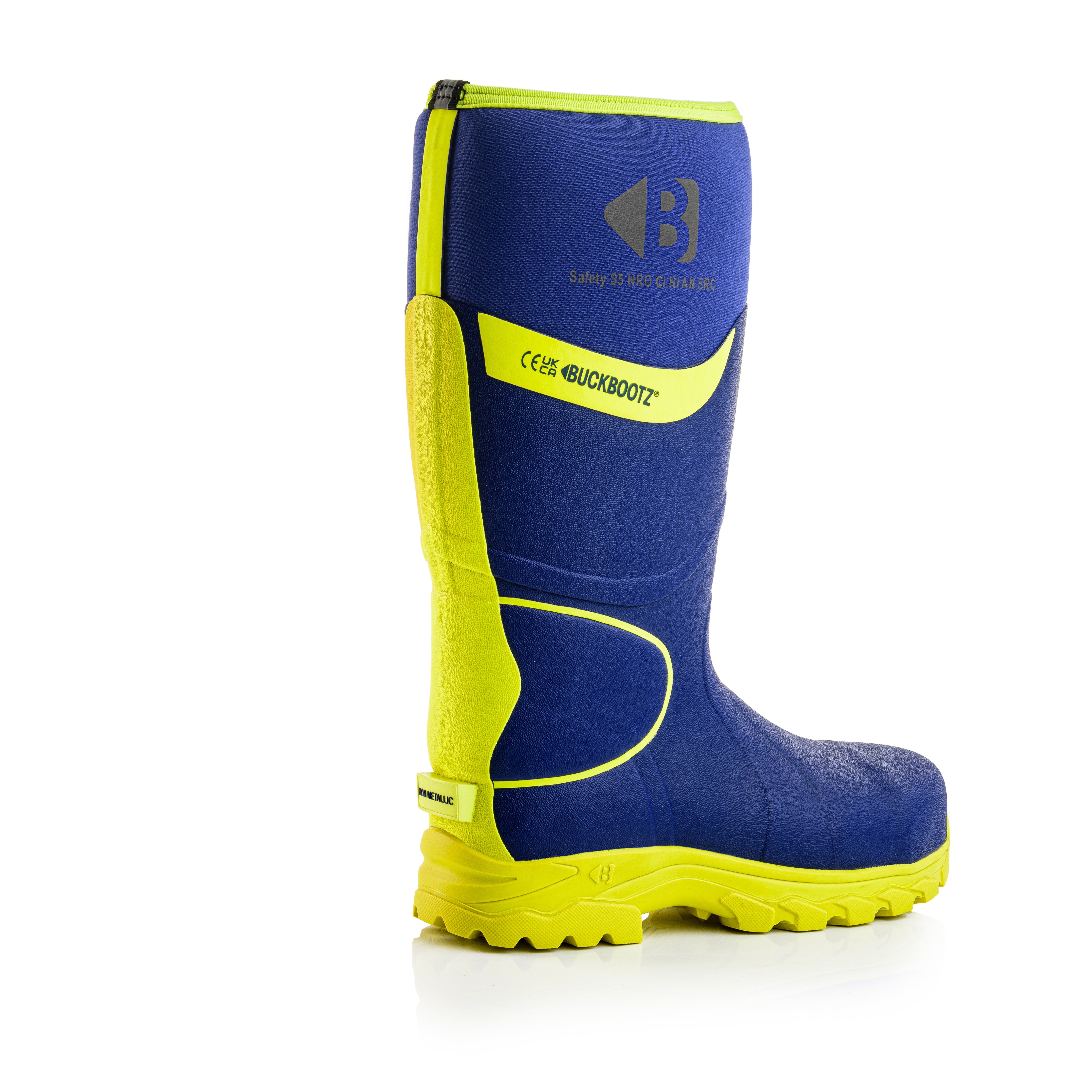 BBZ8000 Safety Wellington Boot - Blue Hi Vis Yellow