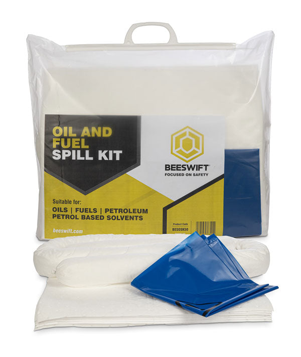 Beeswift 50L Oil Only Spill Kit In Vinyl Holdall