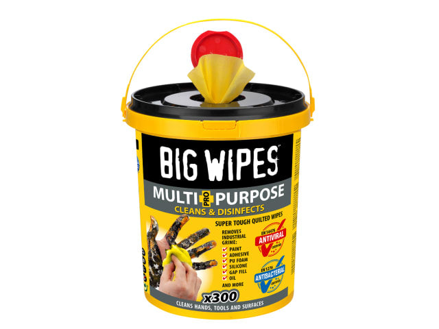 Big Wipes Multi-Purpose Pro+ Antiviral Wipes (Bucket 300)