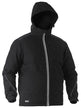 Bisley Flex & Move Heavy Duty Dobby Jacket Silver Zip #colour_black