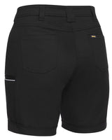 Bisley Women's Stretch Cotton Drill Short 280gsm #colour_black