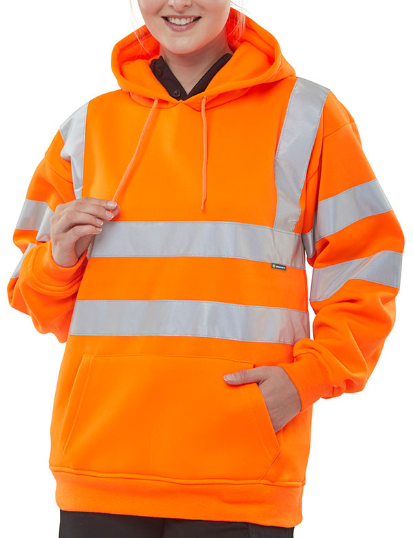 Beeswift Hoody Pull On Sweatshirt Hi-vis