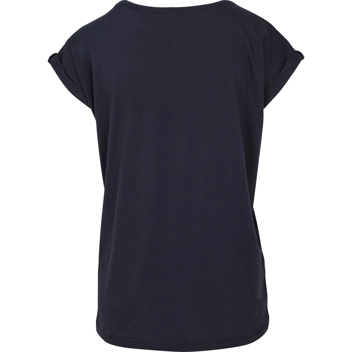 Build Your Brand Women's Extended Shoulder Tee - Navy