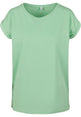 Build Your Brand Women's Extended Shoulder Tee - Neo Mint