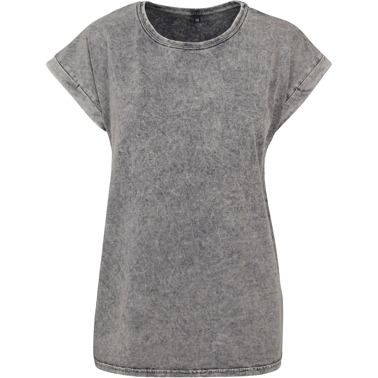 Build Your Brand Women's Acid Washed Extended Shoulder Tee