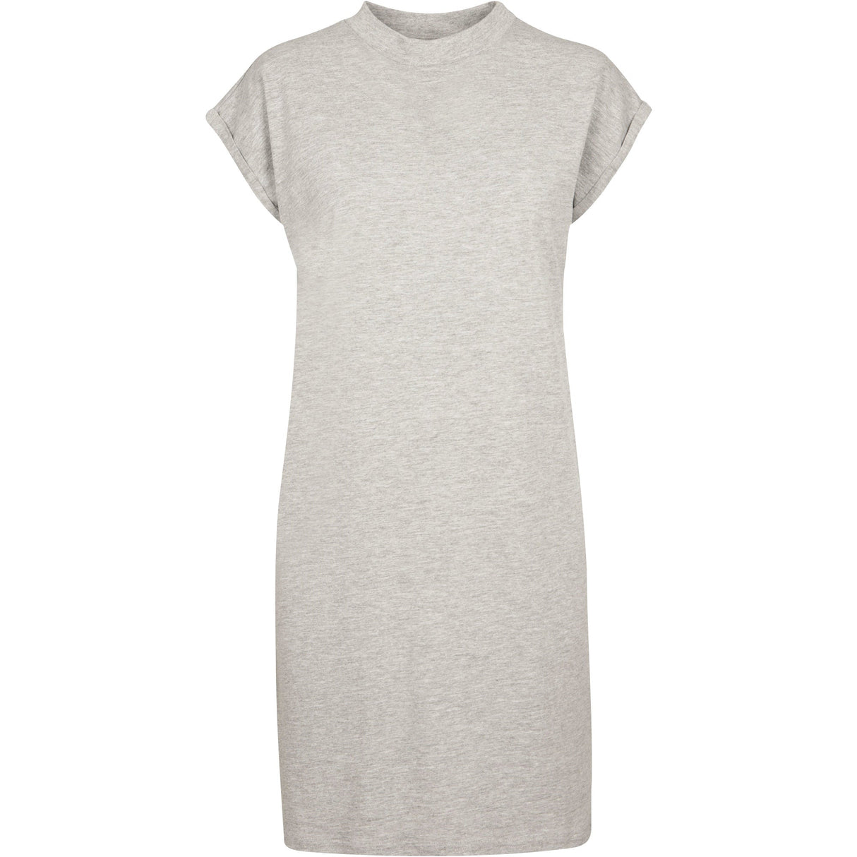 Build Your Brand Women's Turtle Extended Shoulder Dress - Heather Grey