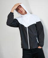 Build Your Brand Two-Tone Tech Windrunner Jacket