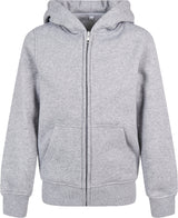 Build Your Brand Organic Kids Basic Zip Hoodie