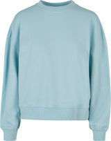 Build Your Brand Women's Oversized Crew Neck Sweatshirt