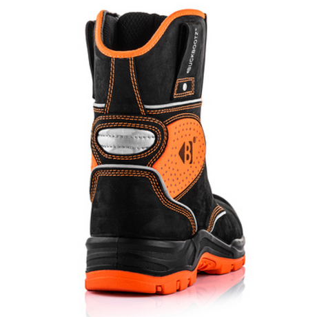    BuckbootzBVIZ6BuckzvizHigh-LegLaceSafetyBootBlackOrange #colour_black-orange