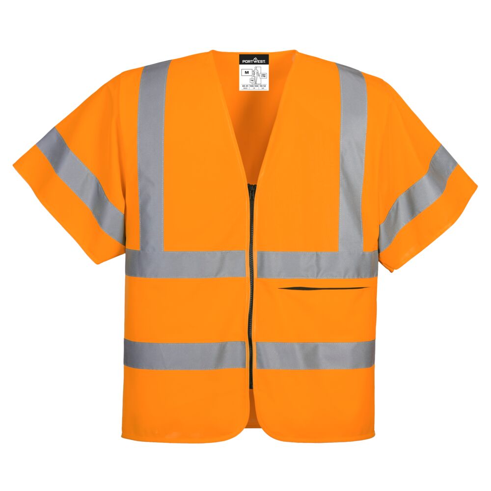 Portwest Hi-Vis Band and Brace Zip Vest S/S