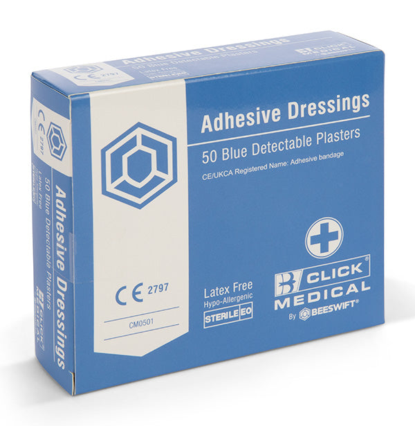 Beeswift Click Medical Blue Detectable Plasters Fingertip