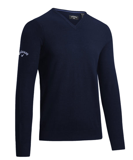 Callaway Ribbed V-Neck Merino Sweater