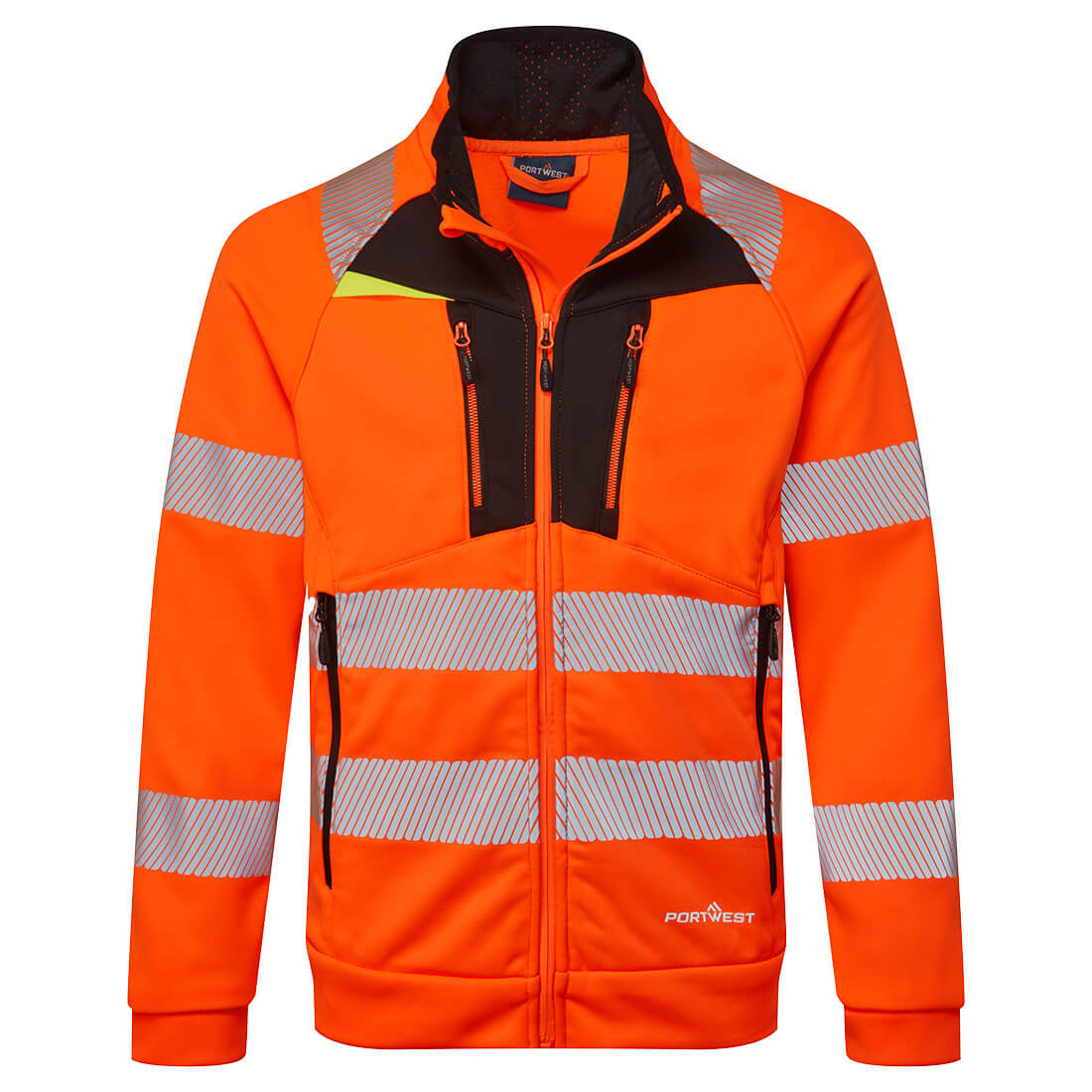 Portwest DX4 Hi-Vis Funnel Neck Sweatshirt #colour_orange-black