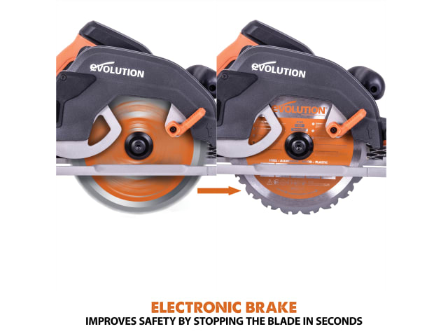 Evolution R185CCSX Circular Track Saw Kit 185mm 1600W 110V