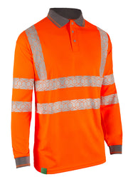 Beeswift Envirowear Recyclable Hi-Vis Long Sleeve Polo Shirt