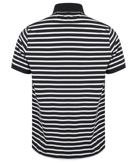 Front Row Striped Jersey Polo Shirt