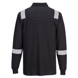 Portwest WX3 Flame Resistant Long Sleeve Polo #colour_black