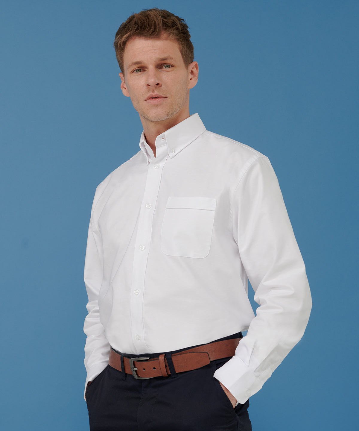 Henbury Long Sleeve Classic Oxford Shirt