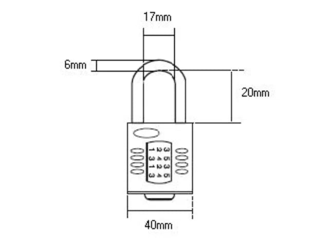 Squire CP40 Combination Padlock 4-Wheel 40mm