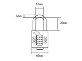 Squire CP40 Combination Padlock 4-Wheel 40mm